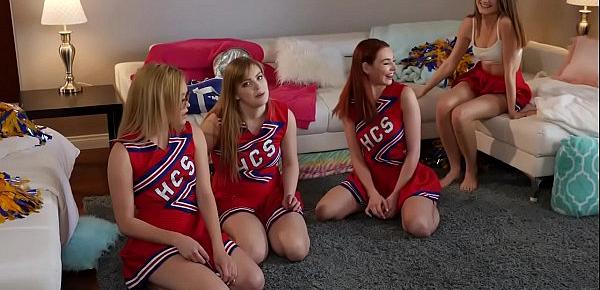  Cheer Squad Members Initiating The Newbie Blonde - Dolly Leigh, Katie Kush